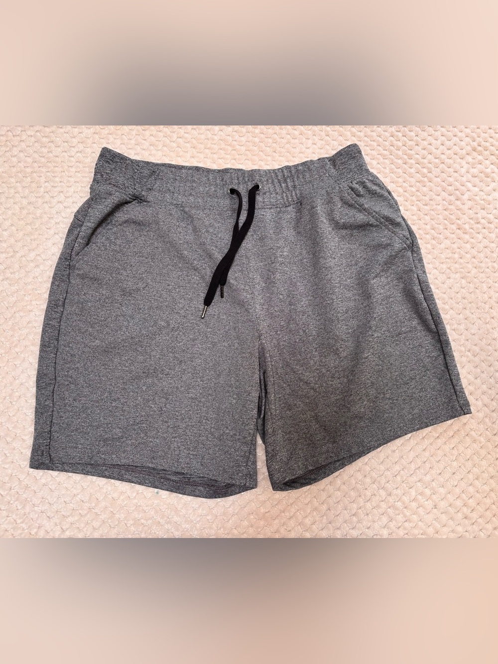 Tek Gear On The Go Men's Bermuda Mid Rise Gray Athletic Shorts Pockets Medium